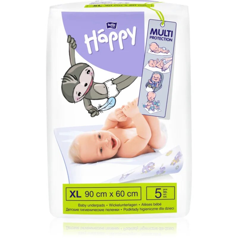 BELLA Baby Happy Baby Underpads jednorázové přebalovací podložky 90x60 cm 5 ks