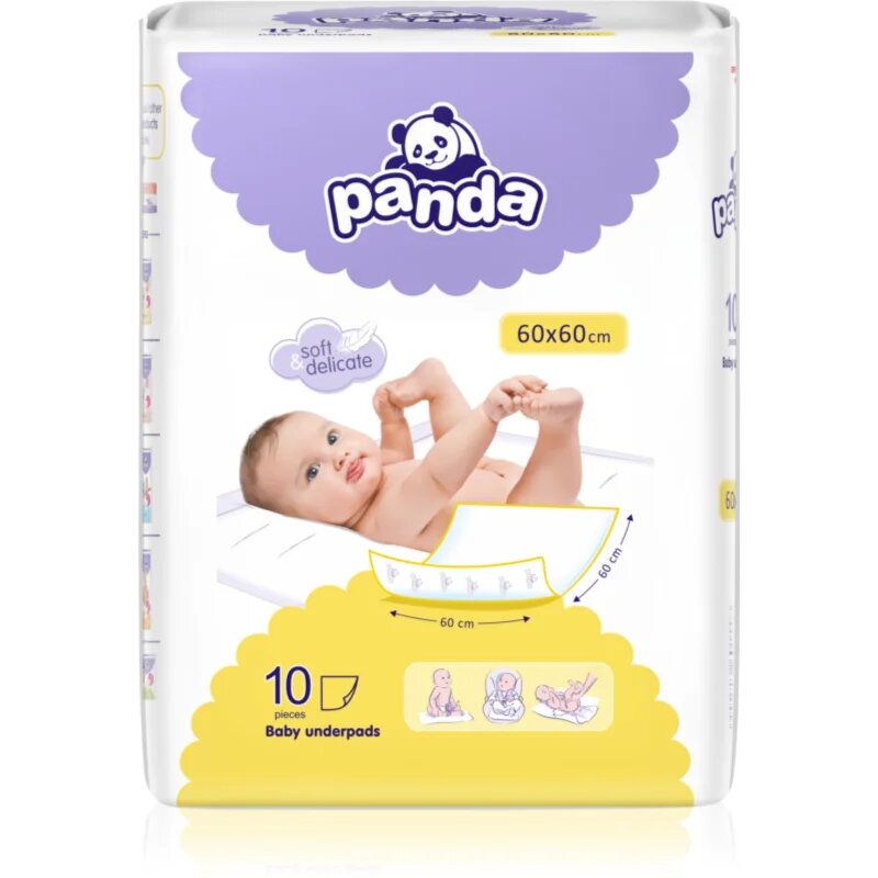 BELLA Baby Happy Panda jednorázové přebalovací podložky 60x60cm 10 ks