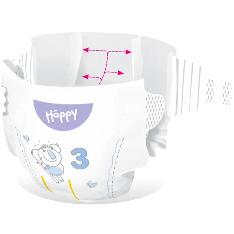 BELLA Baby Happy Soft&Delicate jednorázové pleny s kanálky Midi 5-9 kg 16 ks