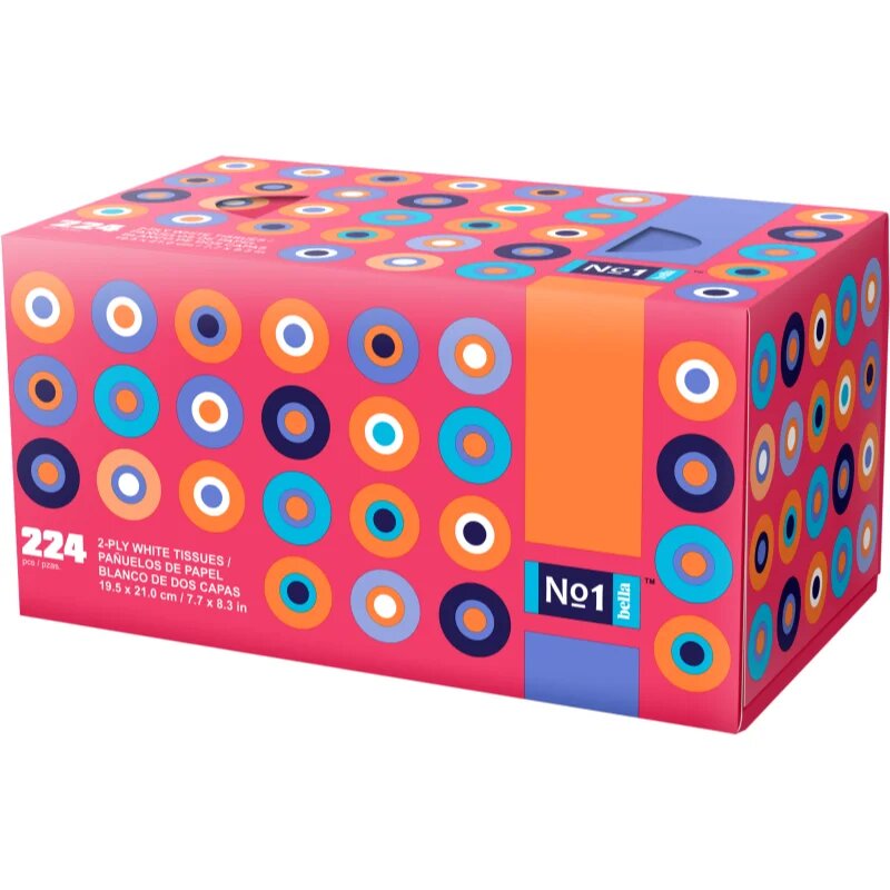BELLA NO1 papírové kapesníky box 224 ks