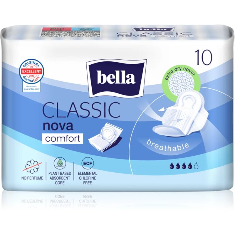 BELLA Nova Classic Comfort menstruační vložky s křidélky 10 ks