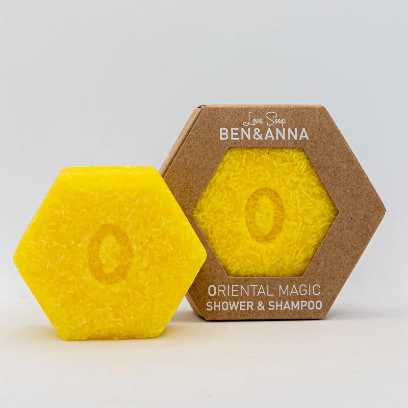 BEN&ANNA Love Soap Shower & Shampoo tuhý šampon a sprchový gel 2 v 1 Oriental Magic 60 g