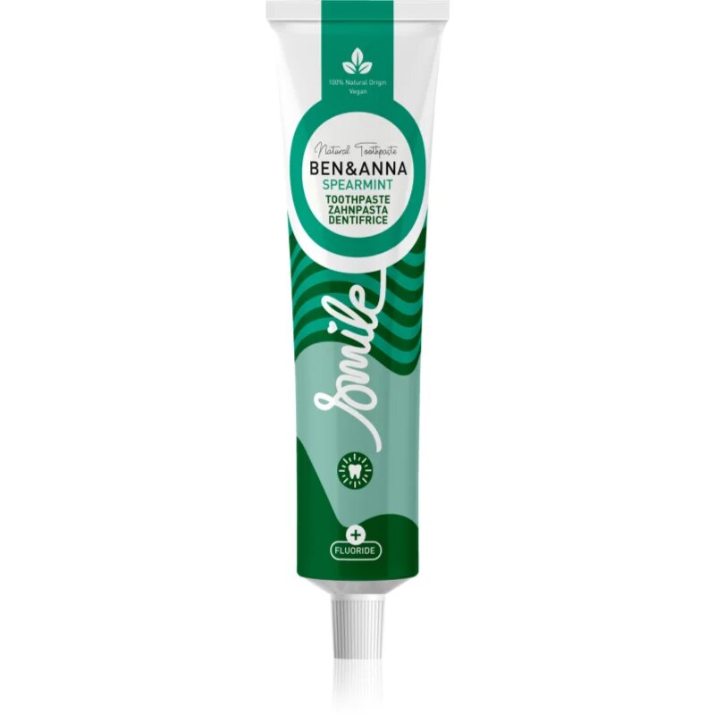 BEN&ANNA Toothpaste Spearmint přírodní zubní pasta s fluoridem 75 ml