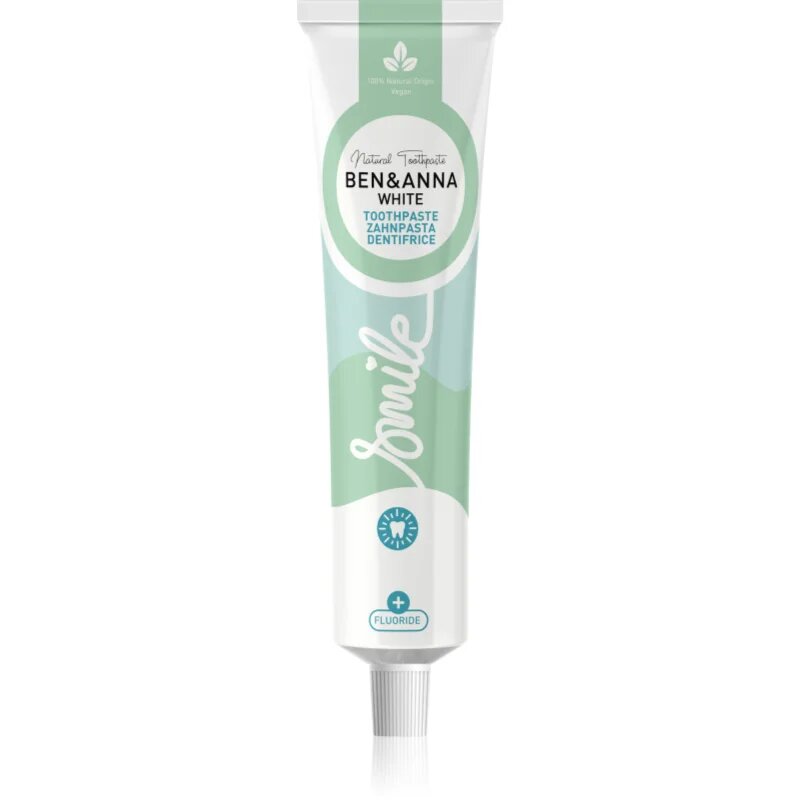 BEN&ANNA Toothpaste White přírodní zubní pasta s fluoridem 75 ml