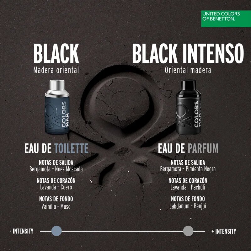 Benetton Colors de Man Black Intenso toaletní voda pro muže 200 ml