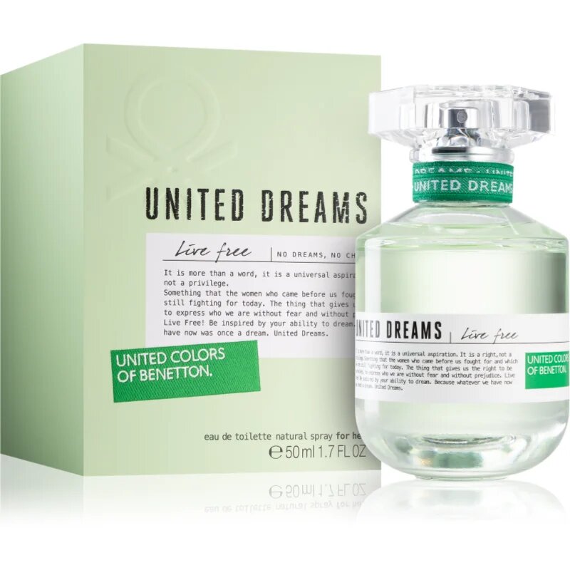 Benetton United Dreams for her Live Free toaletní voda pro ženy 50 ml
