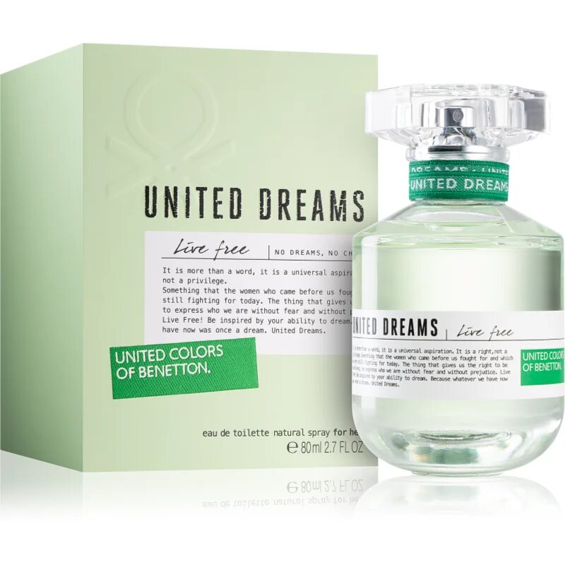 Benetton United Dreams for her Live Free toaletní voda pro ženy 80 ml