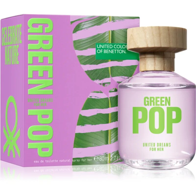 Benetton United Dreams Green Pop For Her toaletní voda pro ženy 80 ml