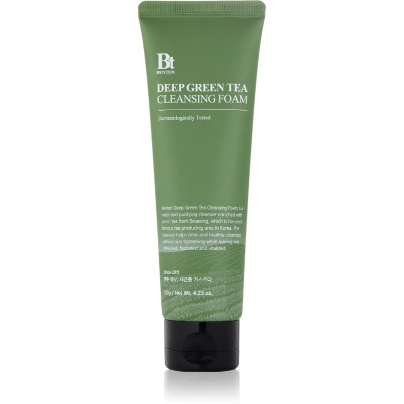 Benton Deep Green Tea hydratační čisticí pěna se zeleným čajem 120 g