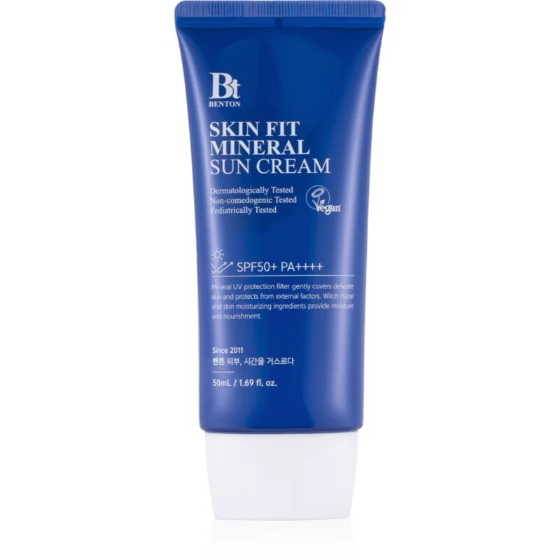 Benton Skin Fit Mineral minerální opalovací fluid na obličej SPF 50+ 50 ml