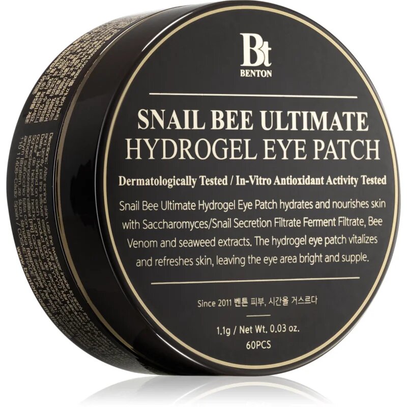 Benton Snail Bee hydrogelová maska na oční okolí proti otokům a tmavým kruhům 60 ks