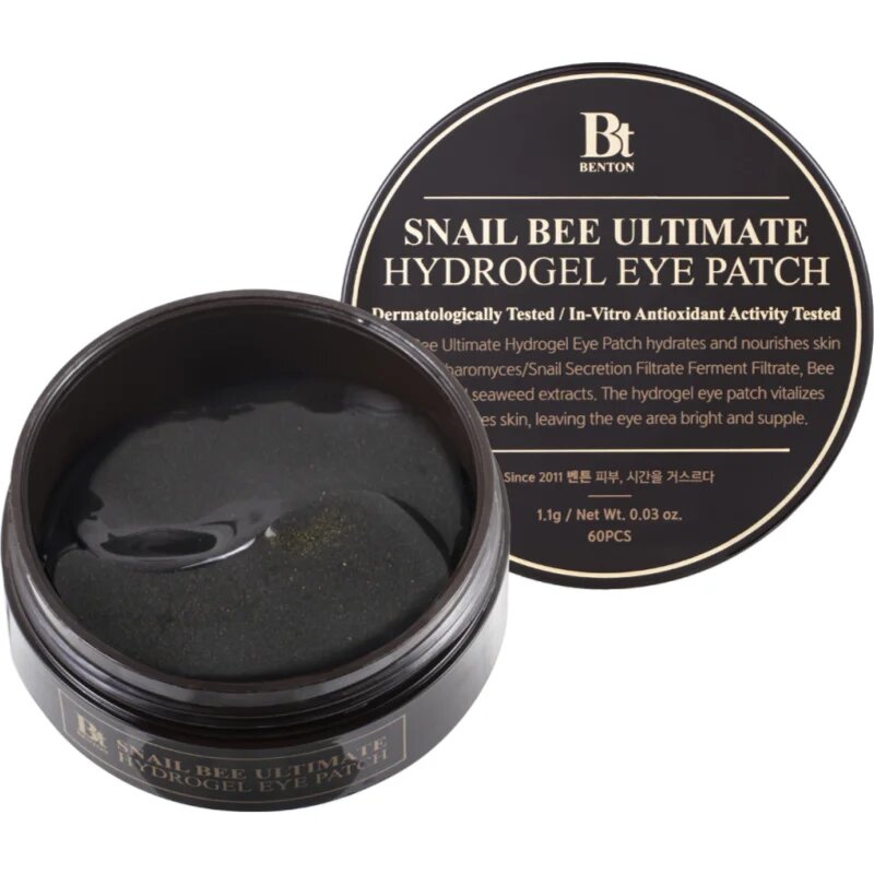 Benton Snail Bee hydrogelová maska na oční okolí proti otokům a tmavým kruhům 60 ks