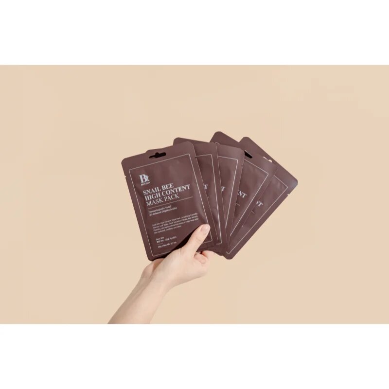 Benton Snail Bee plátýnková maska pro kompletní péči s hlemýždím extraktem 10 × 20 g