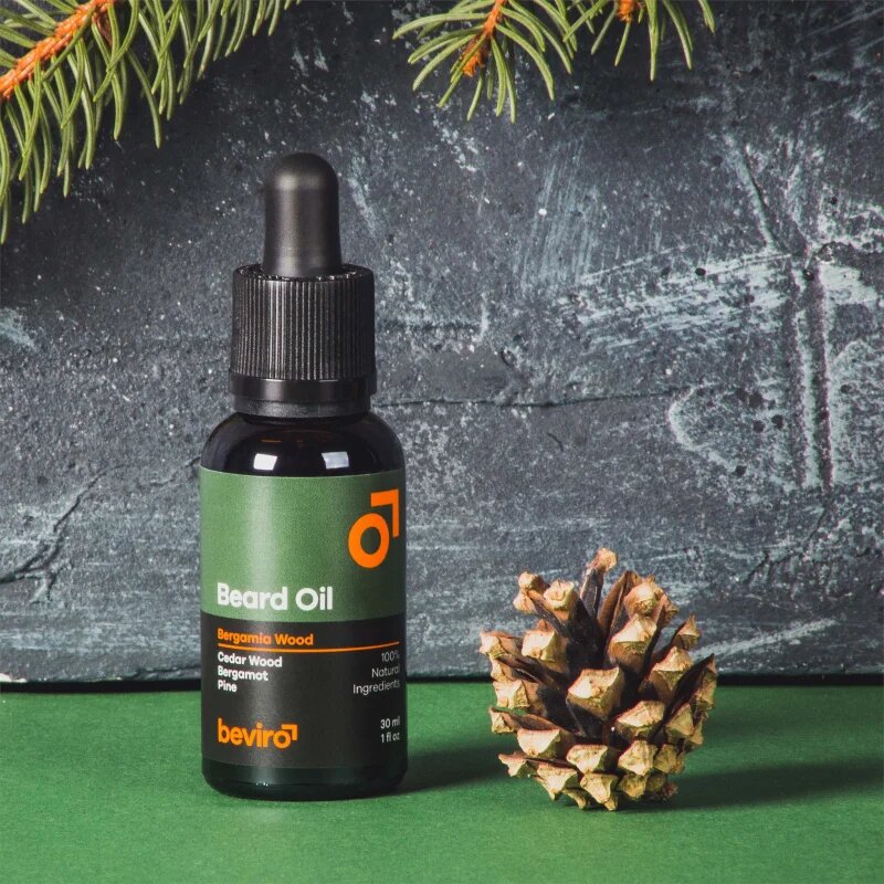 Beviro Bergamia Wood olej na vousy s vůní dřeva 30 ml