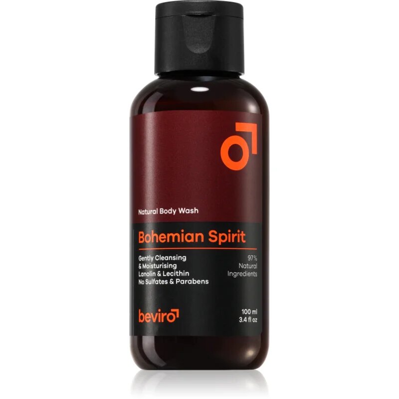 Beviro Bohemian Spirit Natural Body Wash přírodní sprchový gel pro muže 100 ml