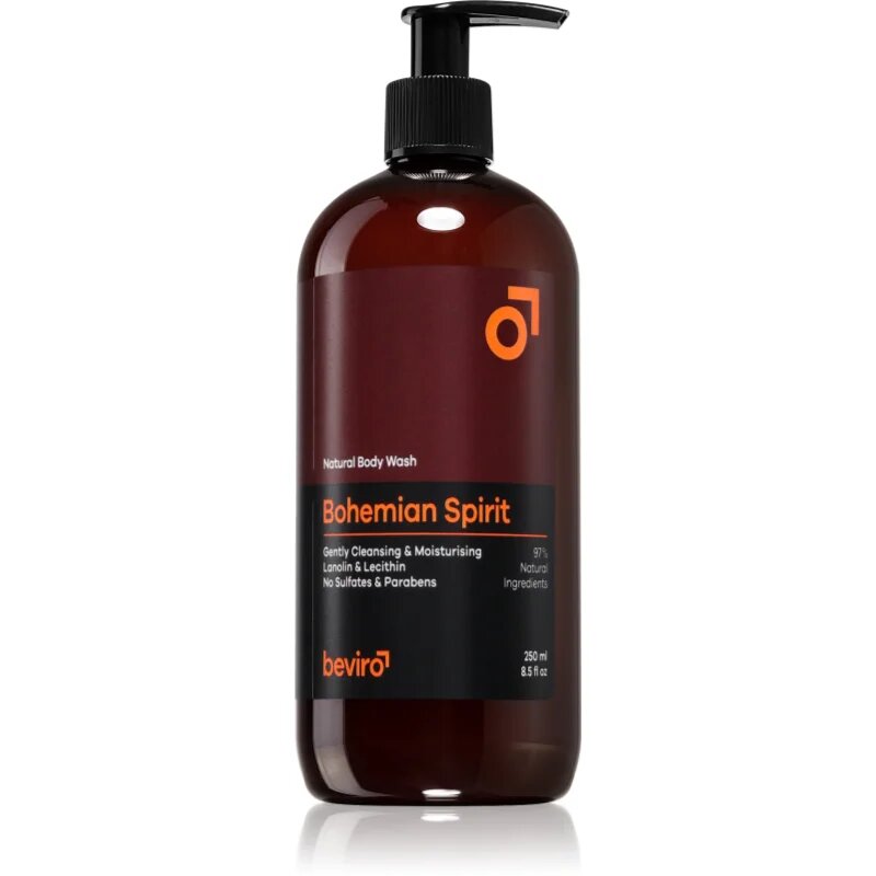 Beviro Natural Body Wash Bohemian Spirit sprchový gel pro muže 250 ml