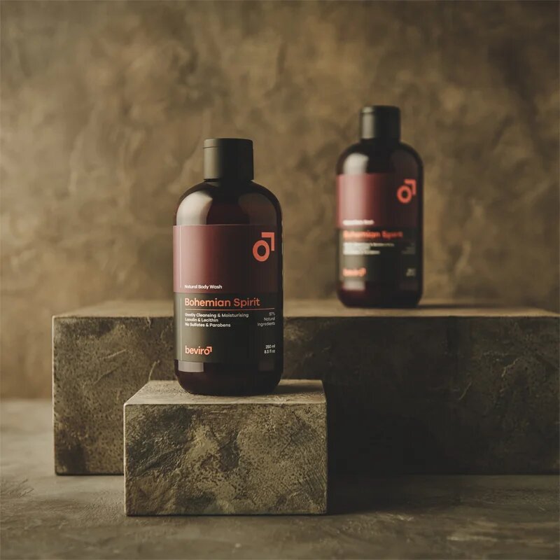 Beviro Natural Body Wash Bohemian Spirit sprchový gel pro muže 250 ml