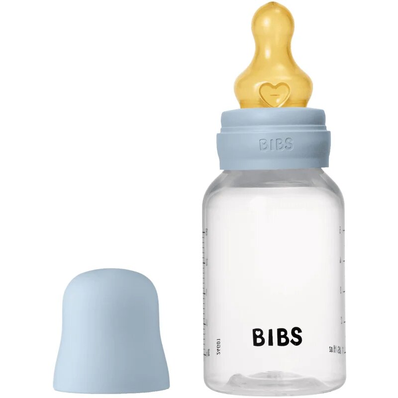 BIBS Anti-Colic Baby Bottle Latex antikoliková láhev s kaučukovou savičkou Baby Blue 1 ks