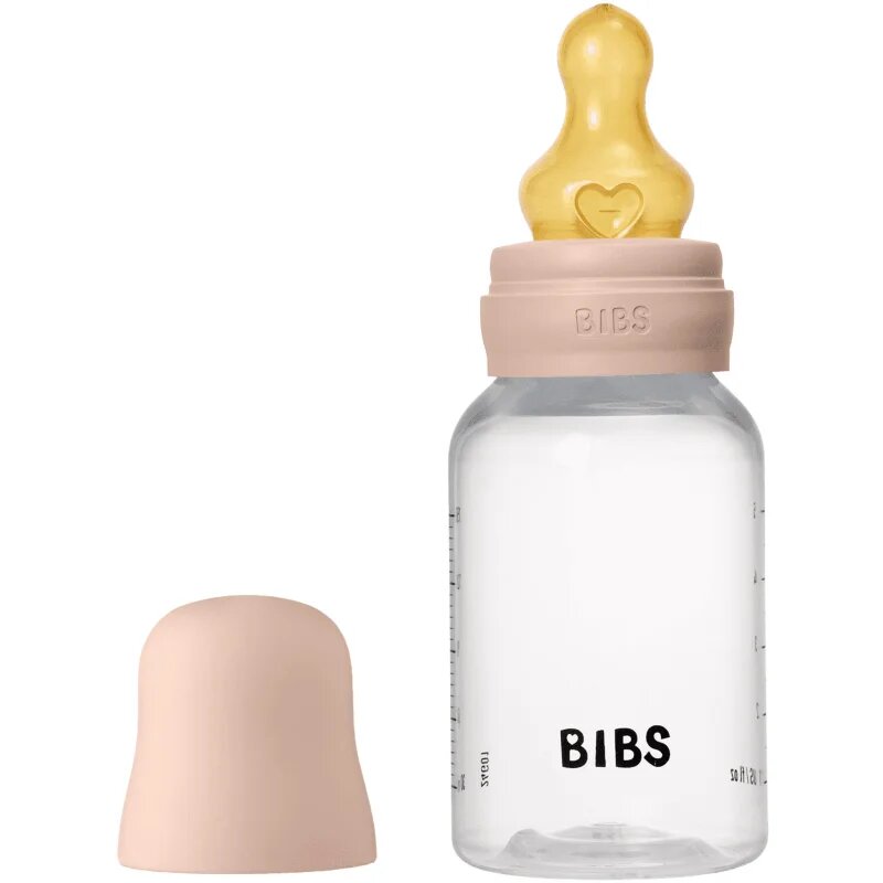 BIBS Anti-Colic Baby Bottle Latex antikoliková láhev s kaučukovou savičkou Blush 1 ks