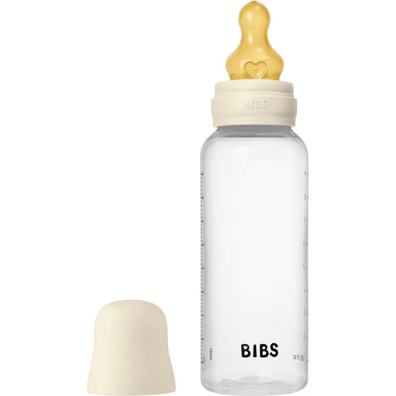 BIBS Anti-Colic Baby Bottle Latex antikoliková láhev s kaučukovou savičkou Ivory 1 ks