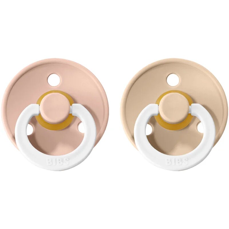 BIBS Colour Natural Rubber Size 3: 18+ months dudlík Blush Night / Vanilla Night 2 ks