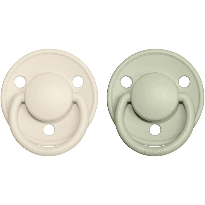 BIBS De Lux Natural Rubber Size 1: 0+ months dudlík Ivory / Sage 2 ks
