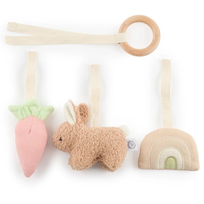 Bieco Activity Toy Bunny Fine kontrastní závěsná hračka 1 ks