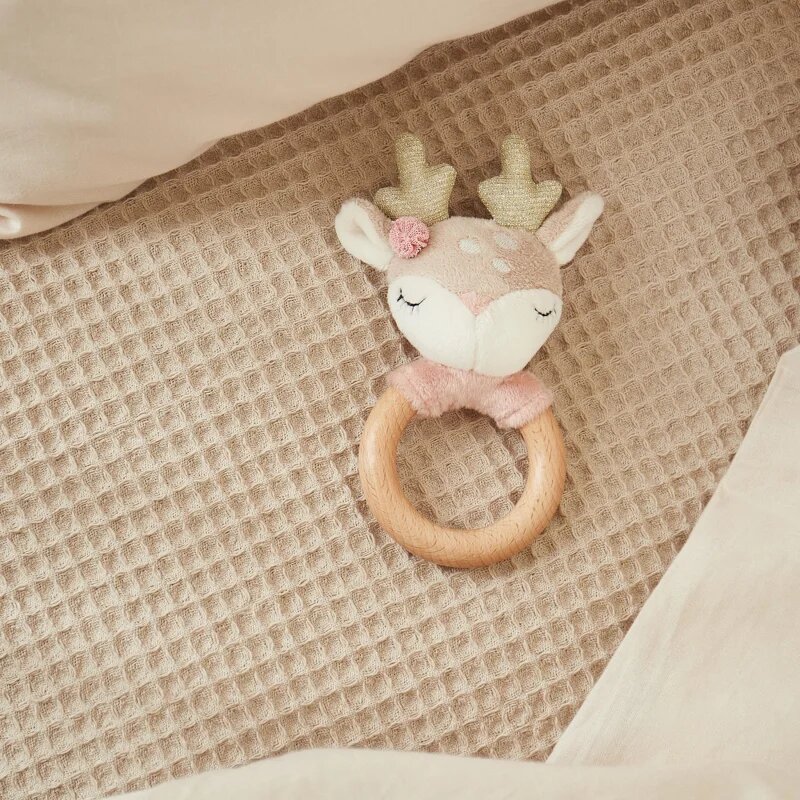 Bieco Grasping Toy with Rattle Fawn Ella hračka s chrastítkem 0 m+ 1 ks
