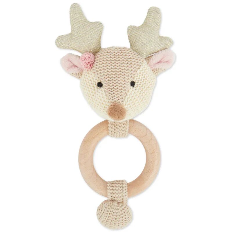 Bieco Grasping Toy with Rattle Fawn hračka s chrastítkem 0 m+ 1 ks