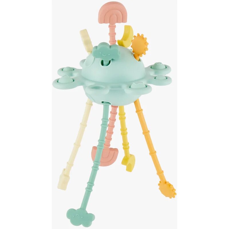 Bieco Silicone Activity Planet aktivity hračka 12 m+ Eucalyptus 1 ks