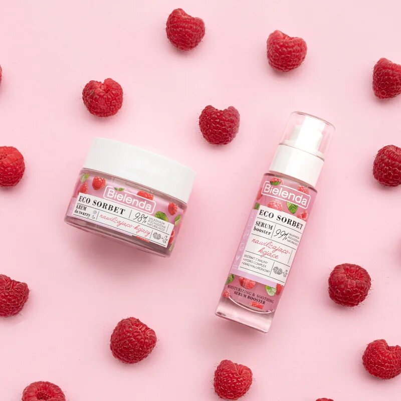 Bielenda Eco Sorbet Raspberry hydratační a zklidňující krém na obličej 50 ml