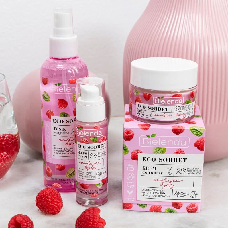 Bielenda Eco Sorbet Raspberry zklidňující a hydratační sérum 30 ml