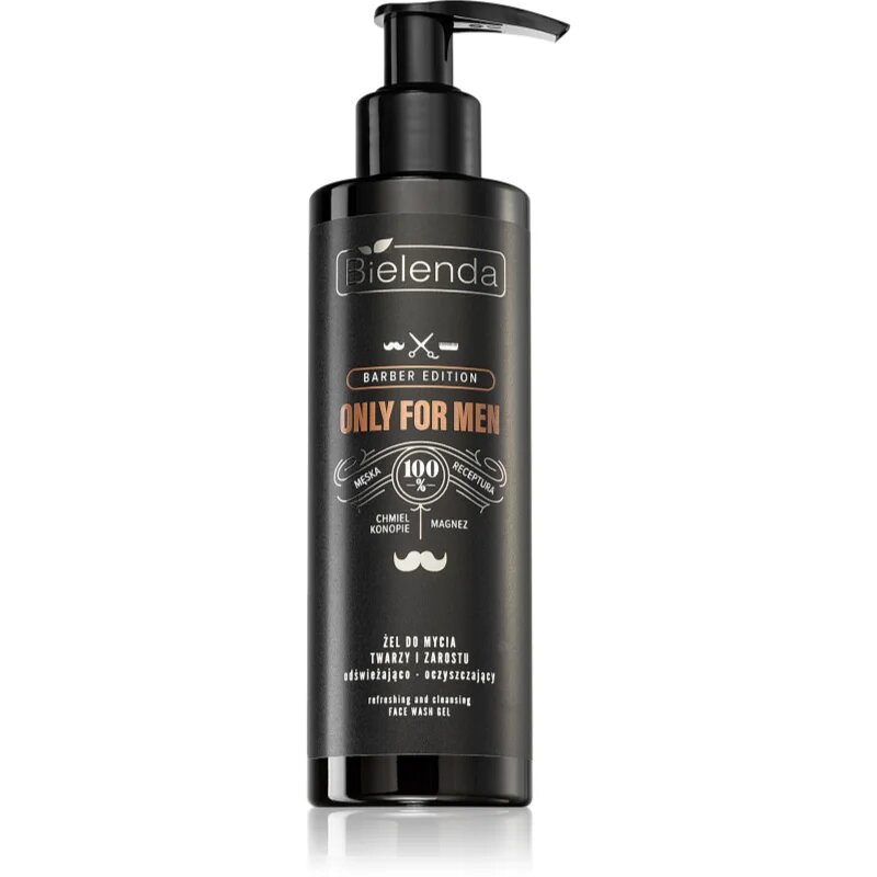Bielenda Only For Men Barber Edition mycí gel na obličej a vousy 190 g