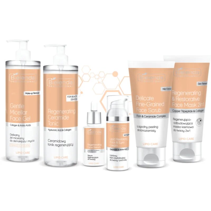 Bielenda Professional Lipid Care Regenerating & Restorative Face Mask 2in1 regenerační pleťová maska s kolagenem 150 ml