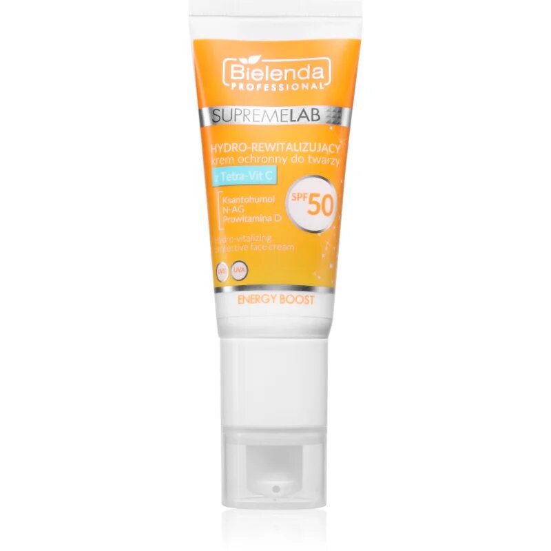 Bielenda Professional Supremelab Energy Boost hydratační krém na obličej s vitaminem C SPF 50 40 ml