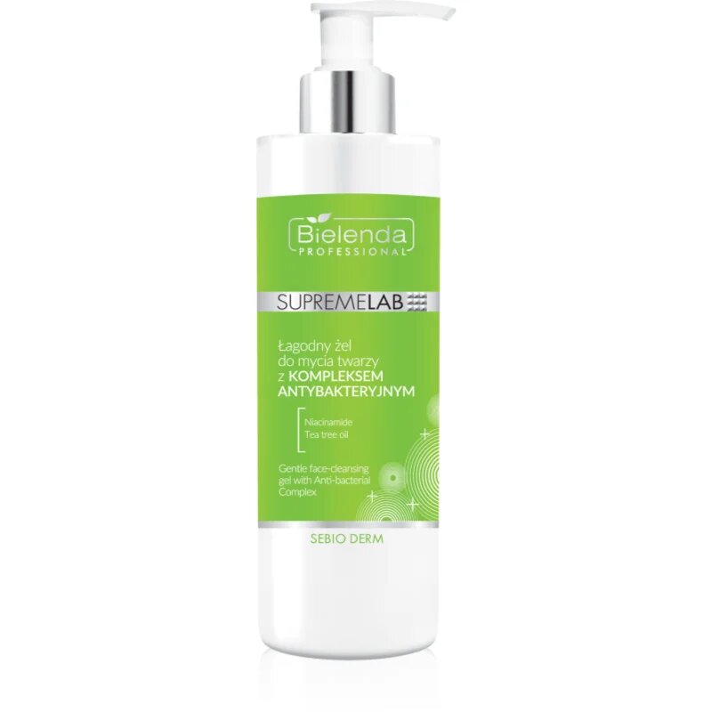 Bielenda Professional Supremelab Sebio Derm jemný čisticí gel Antibacterial Complex 190 g
