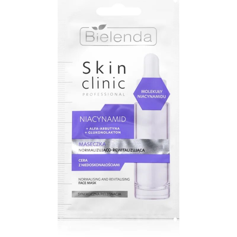 Bielenda Skin Clinic Professional Niacinamide noční revitalizační maska pro obnovu pleti pro problematickou pleť akné 8 g
