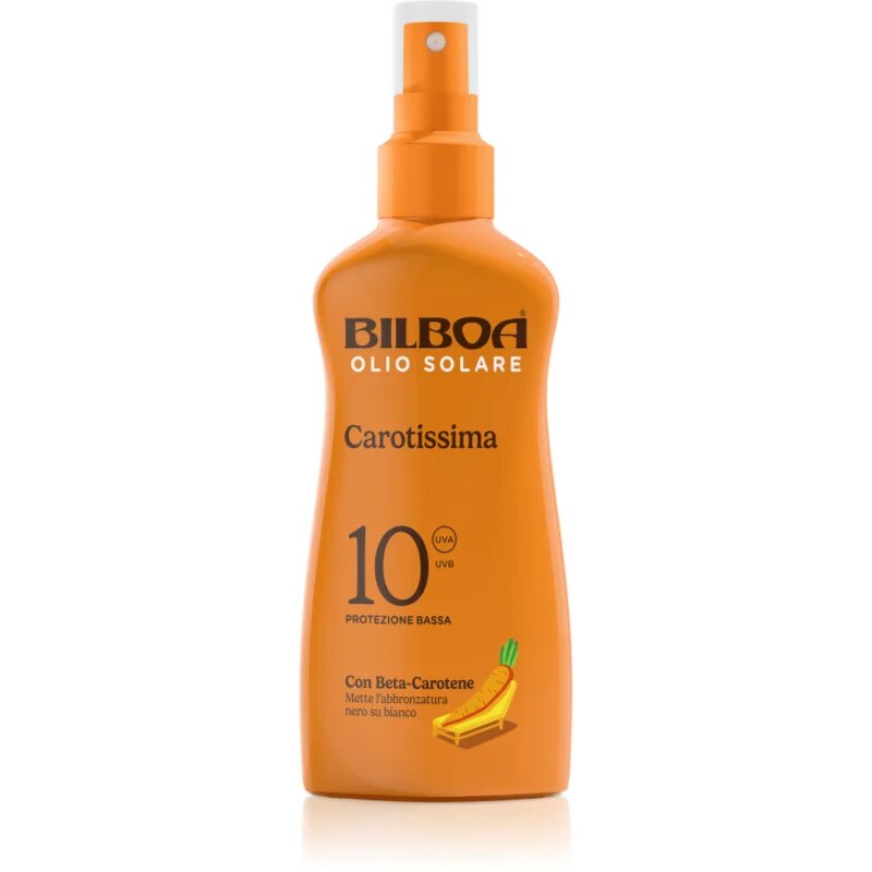 Bilboa Carotissima Olio olej na opalování ve spreji s betakarotenem SPF 10 200 ml