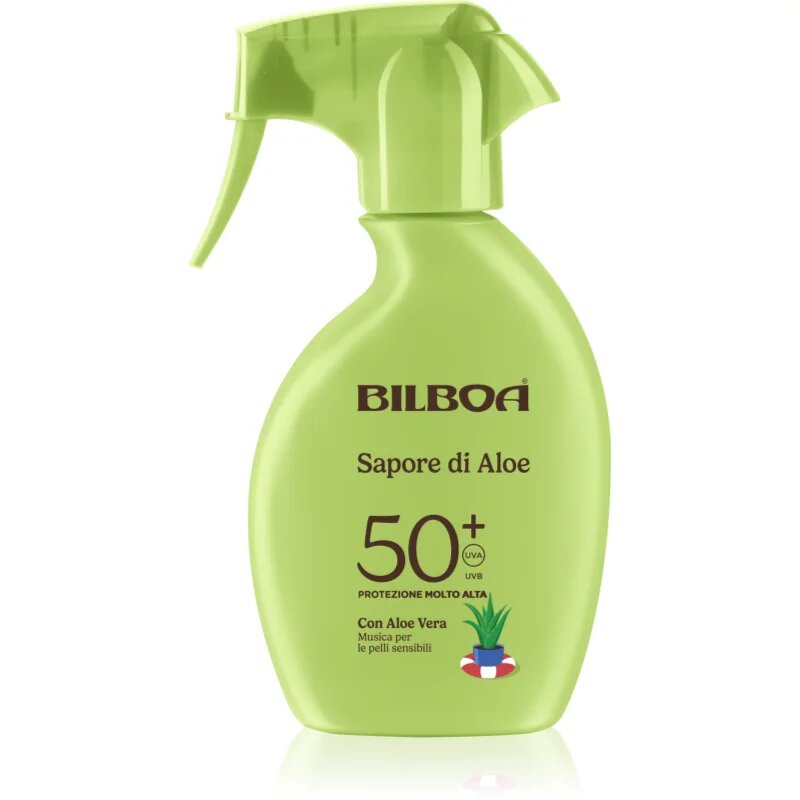 Bilboa Sapore di Aloe Trigger opalovací sprej s aloe vera SPF 50+ 250 ml