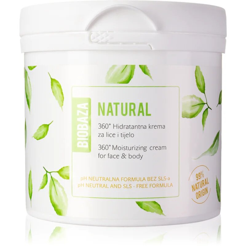 BIOBAZA Natural hydratační krém na obličej a tělo 500 ml