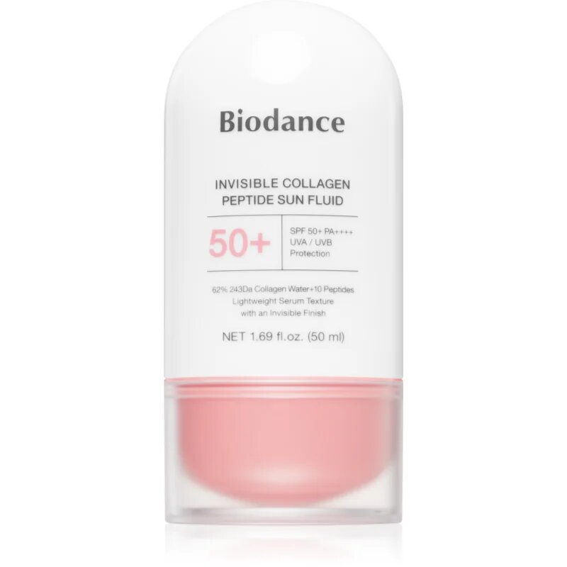 Biodance Invisible Collagen Peptide Sun Fluid opalovací emulze s kolagenem SPF 50+ 50 ml
