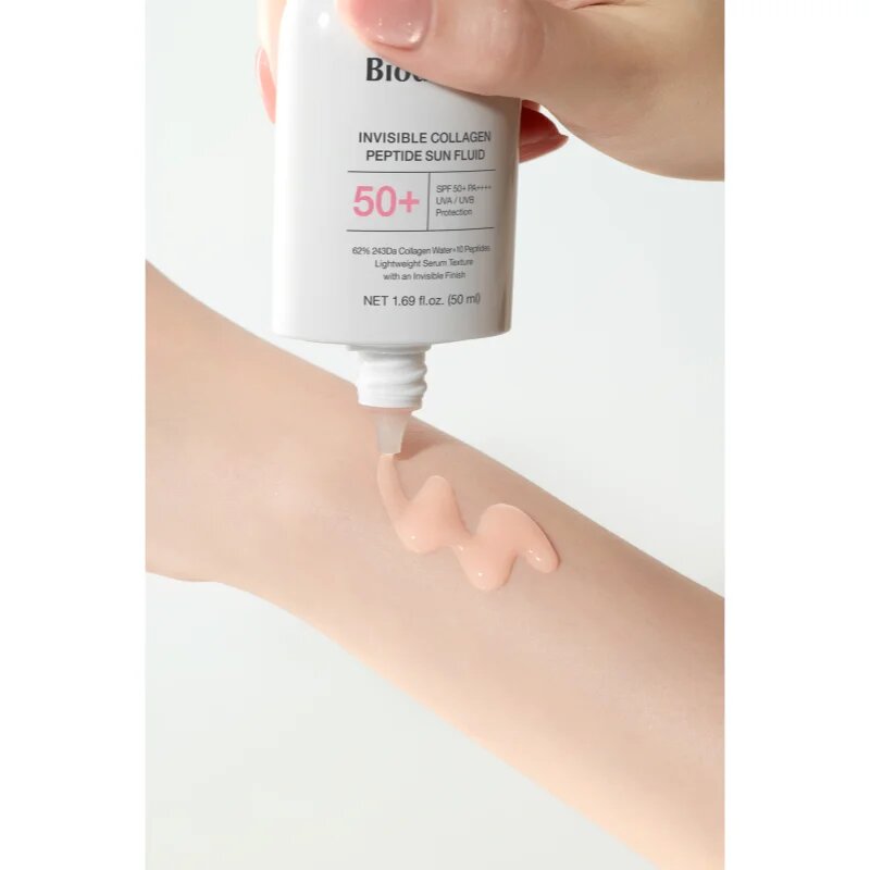 Biodance Invisible Collagen Peptide Sun Fluid opalovací emulze s kolagenem SPF 50+ 50 ml