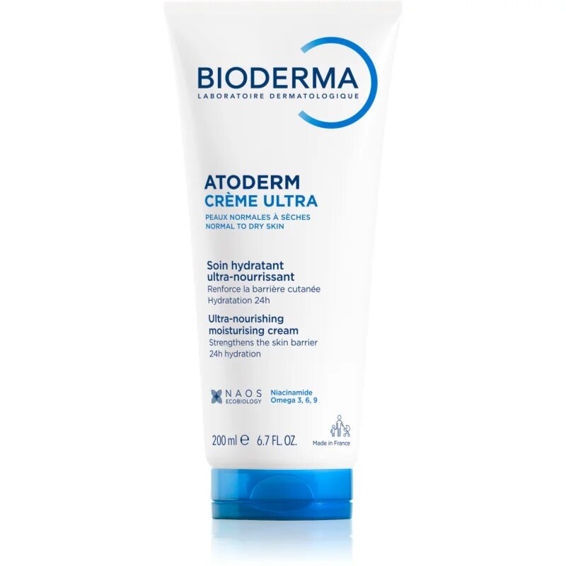 Bioderma Atoderm Créme Ultra vyživující tělový krém pro normální až suchou citlivou pokožku bez parfemace 200 ml