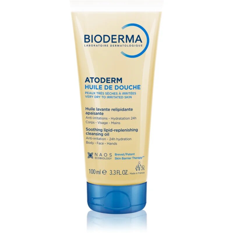 Bioderma Atoderm Sprchový Olej vysoce výživný zklidňující sprchový olej pro suchou a podrážděnou pokožku 100 ml