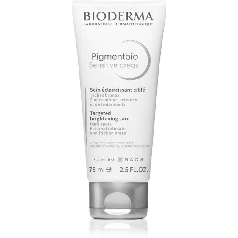 Bioderma Pigmentbio Sensitive Areas rozjasňující tělový krém proti tmavým skvrnám 75 ml