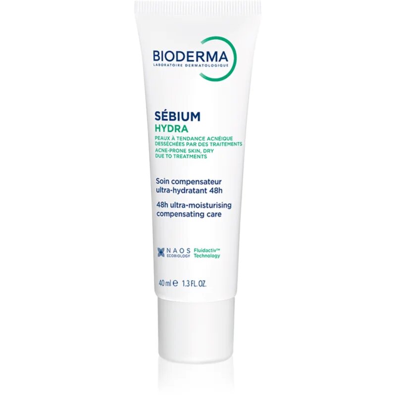 Bioderma Sébium Hydra hydratační krém pro pleť vysušenou a podrážděnou léčbou akné 40 ml