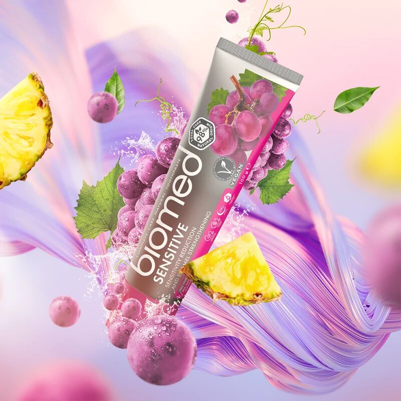 Biomed Sensitive bioaktivní zubní pasta pro snížení citlivosti zubů a zdravé dásně 100 g