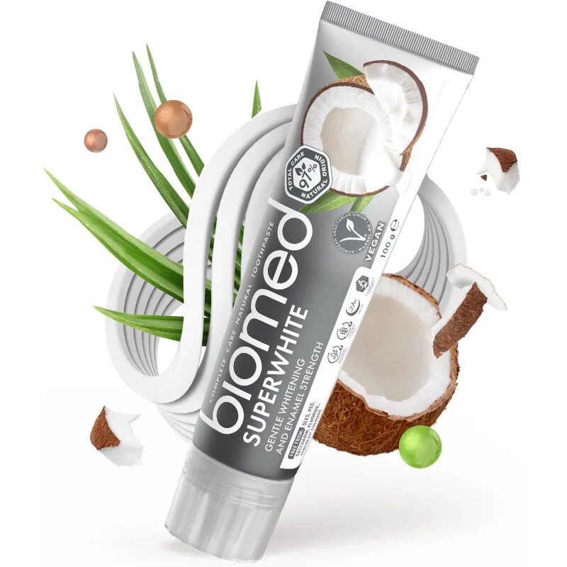 Biomed Superwhite posilující zubní pasta s kokosovým olejem 100 g