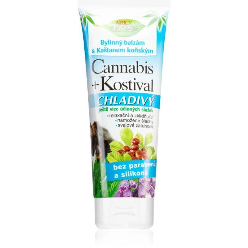 Bione Cosmetics Cannabis Kostival chladivý balzám na svaly klouby a vazy 200 ml