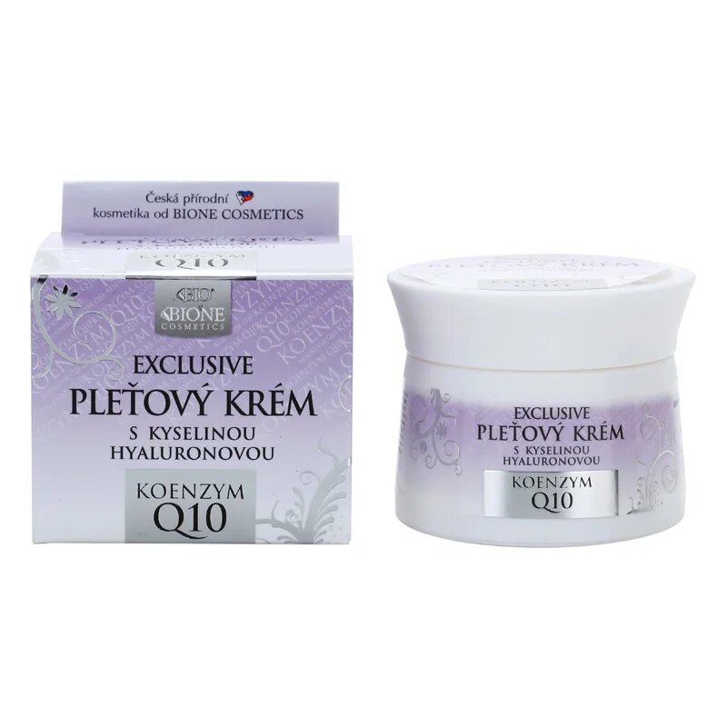Bione Cosmetics Exclusive Q10 pleťový krém s kyselinou hyaluronovou 51 ml